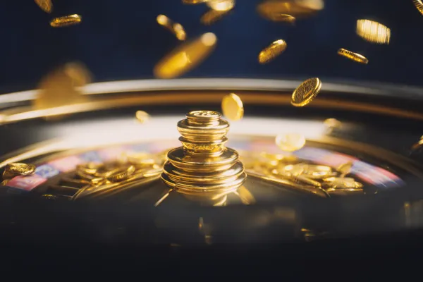 A confident dealer surrounded by casino chips inviting players to access their 22BED account, reflecting quick and easy login options.